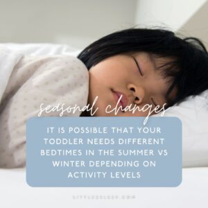 signs to adjust bedtime later for a toddler